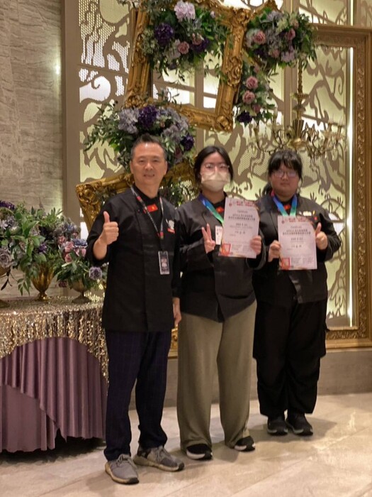 敏實科技大學餐飲管理系於2025中華奧林匹克盃美饌藝術競賽摘雙金圖片